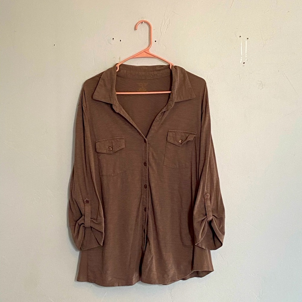 Brown Button Up